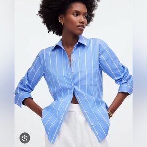 Madewell relaxed button front shirt poplin